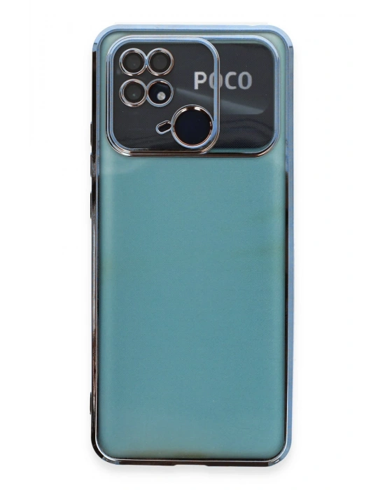 Newface Xiaomi Redmi 10C Kılıf Razer Lensli Silikon - Açık Mavi