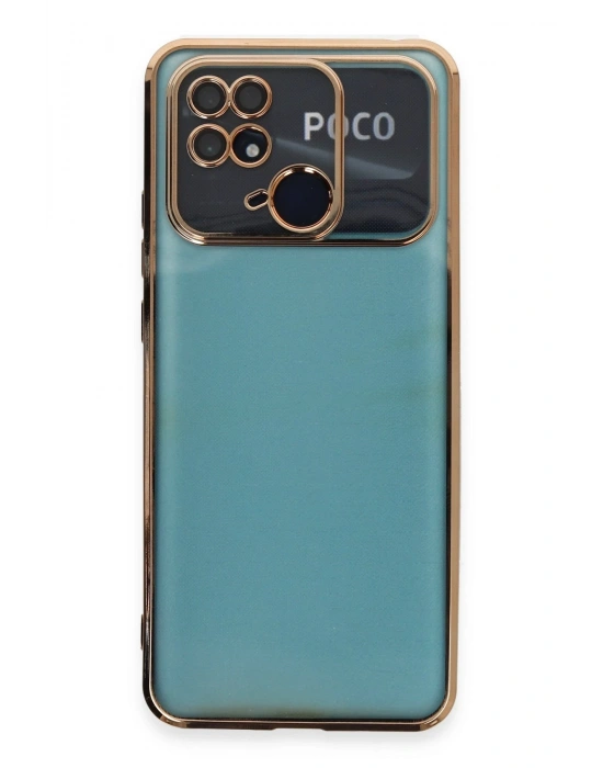 Newface Xiaomi Redmi 10C Kılıf Razer Lensli Silikon - Gold