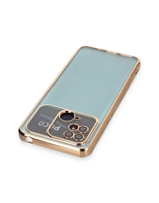 Newface Xiaomi Redmi 10C Kılıf Razer Lensli Silikon - Gold