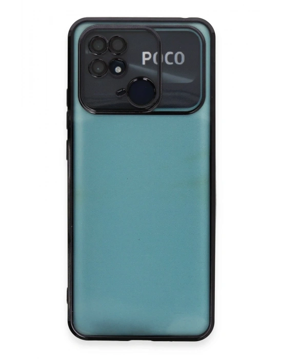 Newface Xiaomi Redmi 10C Kılıf Razer Lensli Silikon - Siyah