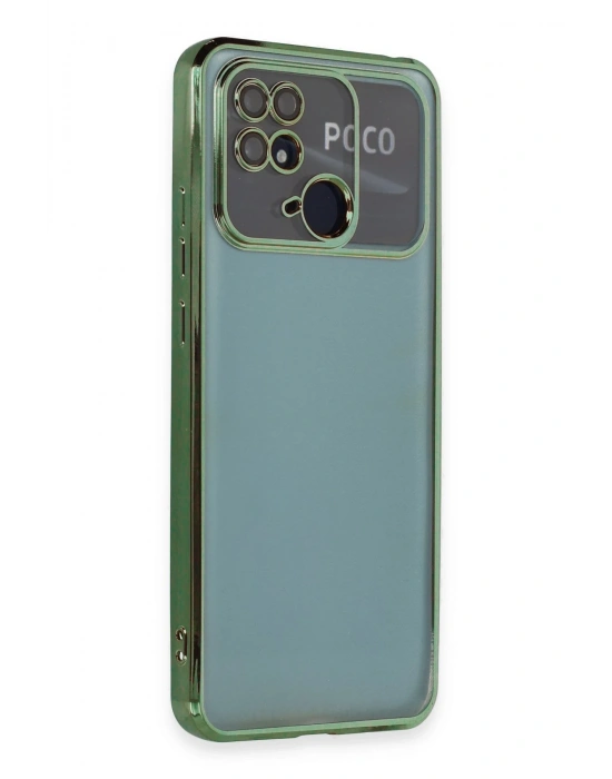 Newface Xiaomi Redmi 10C Kılıf Razer Lensli Silikon - Yeşil