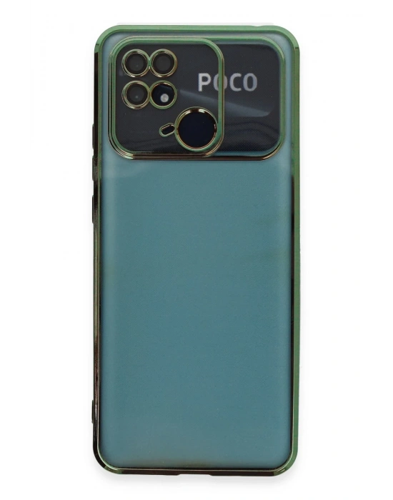 Newface Xiaomi Redmi 10C Kılıf Razer Lensli Silikon - Yeşil