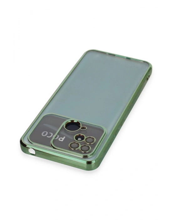 Newface Xiaomi Redmi 10C Kılıf Razer Lensli Silikon - Yeşil