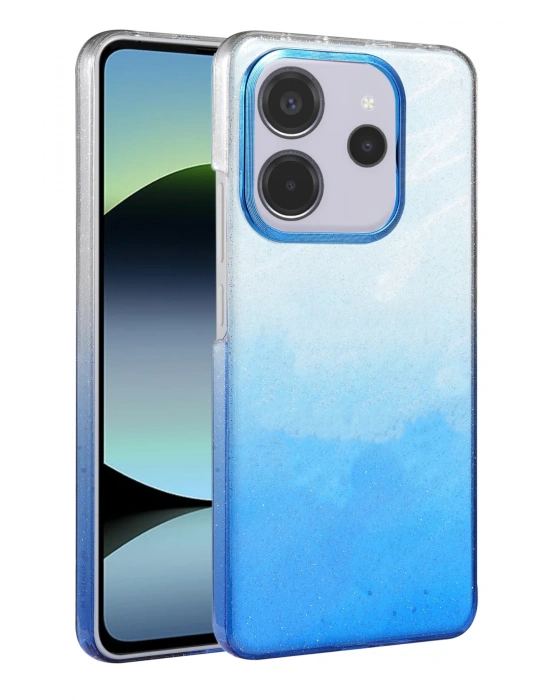 Newface Xiaomi Redmi 12 Glossy Kapak - Mavi