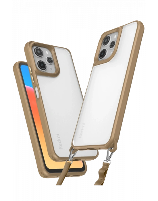 Newface Xiaomi Redmi 12 Kılıf Penta Silikon Kılıf - Çöl Titanyum