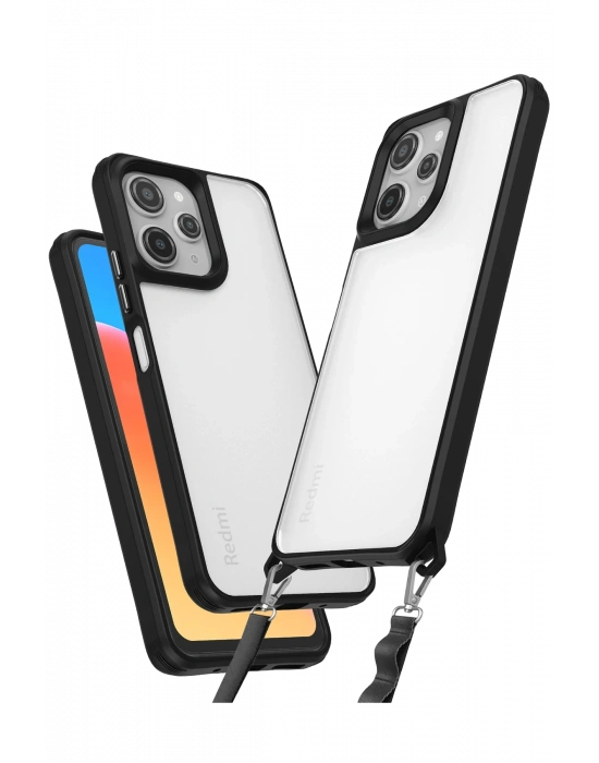 Newface Xiaomi Redmi 12 Kılıf Penta Silikon Kılıf - Siyah