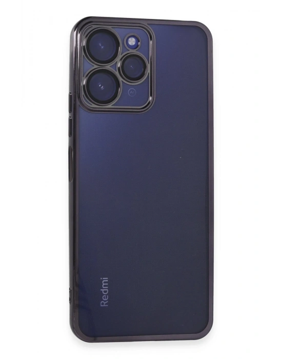 Newface Xiaomi Redmi 12 Kılıf Razer Lensli Silikon - Mor