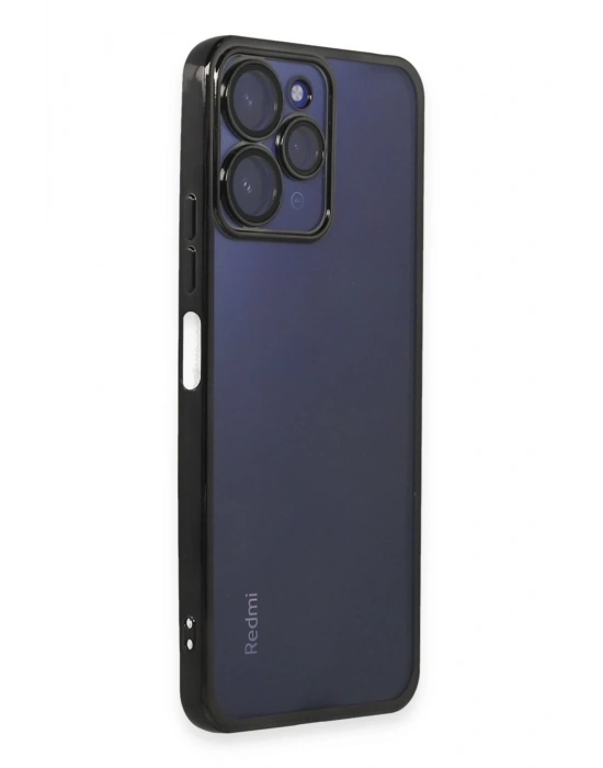 Newface Xiaomi Redmi 12 Kılıf Razer Lensli Silikon - Siyah