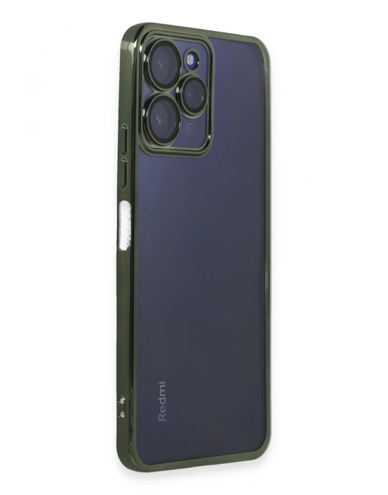 Newface Xiaomi Redmi 12 Kılıf Razer Lensli Silikon - Yeşil