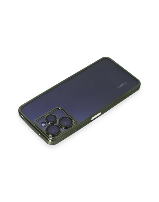 Newface Xiaomi Redmi 12 Kılıf Razer Lensli Silikon - Yeşil