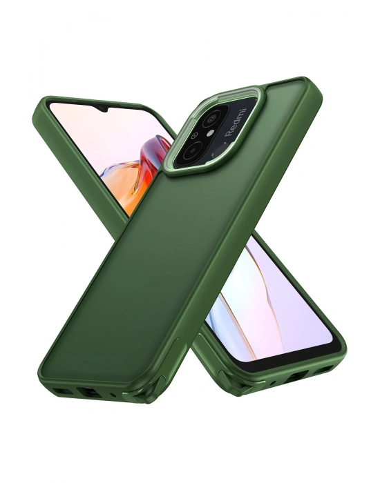 Newface Xiaomi Redmi 12C Kılıf Elegant Kapak - Yeşil