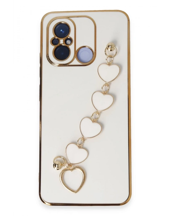 Newface Xiaomi Redmi 12C Kılıf Esila Silikon - Beyaz