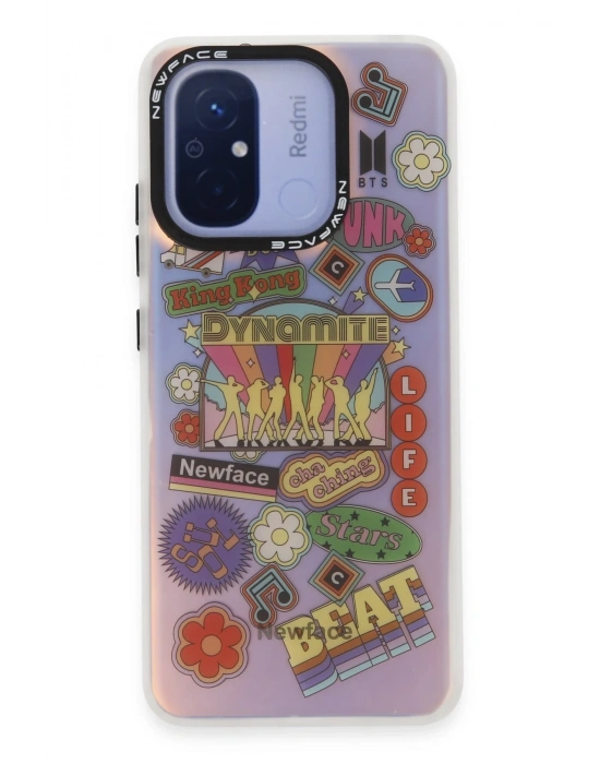 Newface Xiaomi Redmi 12C Kılıf Estoril Desenli Kapak - Estoril - 14