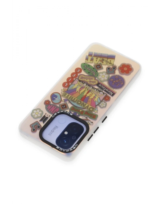 Newface Xiaomi Redmi 12C Kılıf Estoril Desenli Kapak - Estoril - 14