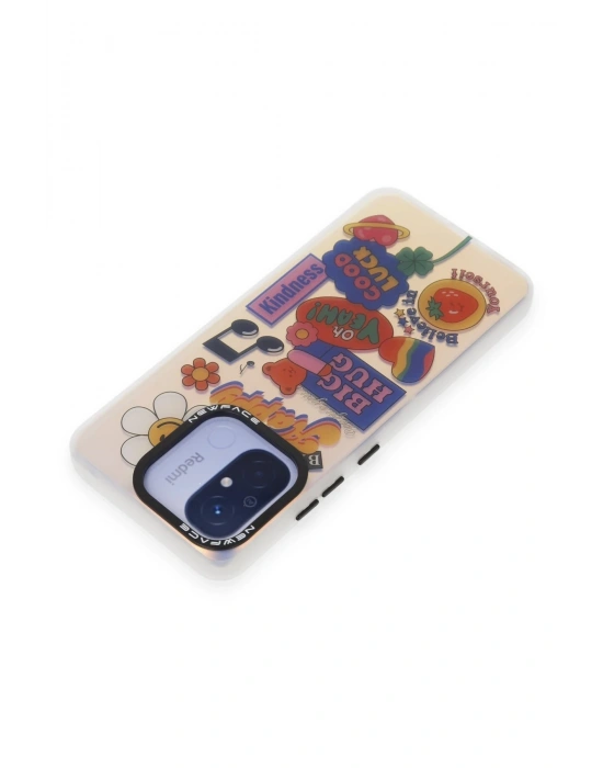Newface Xiaomi Redmi 12C Kılıf Estoril Desenli Kapak - Estoril - 15