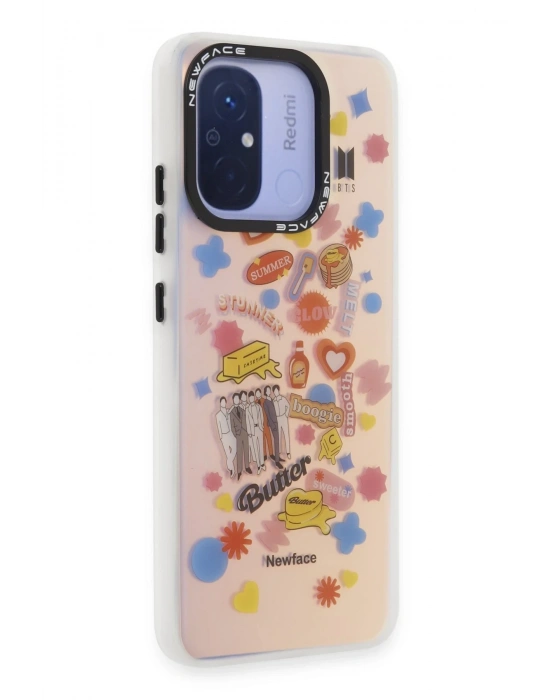 Newface Xiaomi Redmi 12C Kılıf Estoril Desenli Kapak - Estoril - 16