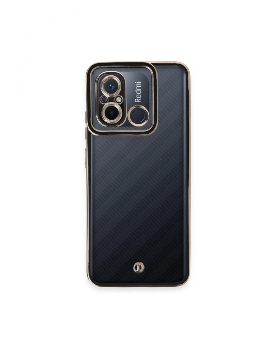 Newface Xiaomi Redmi 12C Kılıf Liva Lens Silikon - Siyah