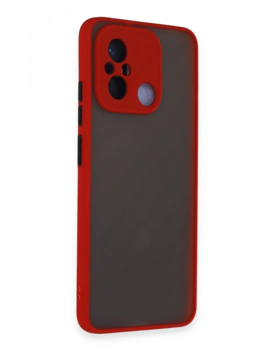 Newface Xiaomi Redmi 12C Kılıf Montreal Silikon Kapak - Kırmızı