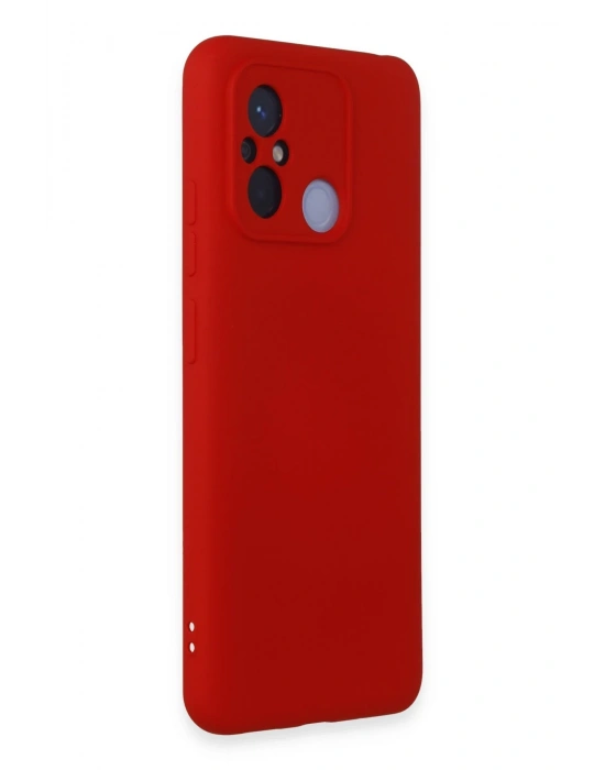 Newface Xiaomi Redmi 12C Kılıf Nano içi Kadife Silikon - Kırmızı