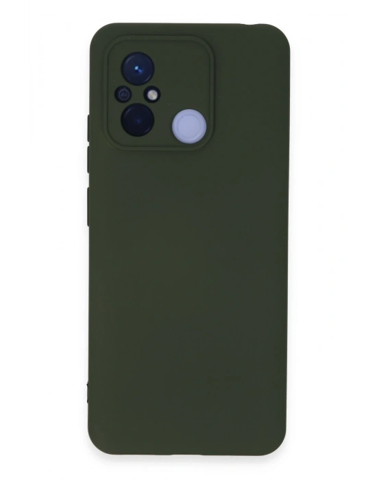 Newface Xiaomi Redmi 12C Kılıf Nano içi Kadife Silikon - Koyu Yeşil