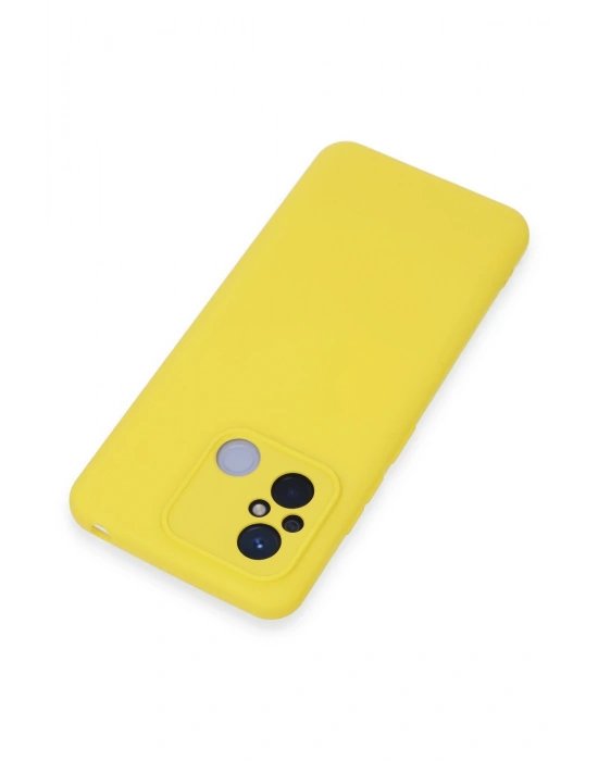 Newface Xiaomi Redmi 12C Kılıf Nano içi Kadife Silikon - Sarı