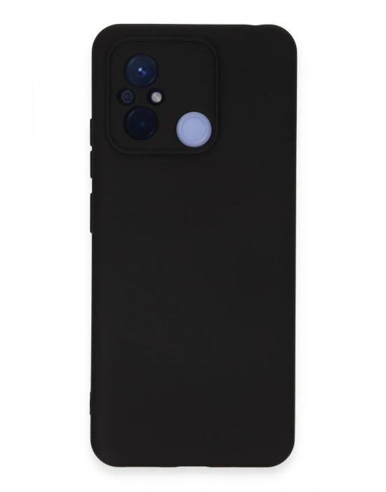 Newface Xiaomi Redmi 12C Kılıf Nano içi Kadife Silikon - Siyah