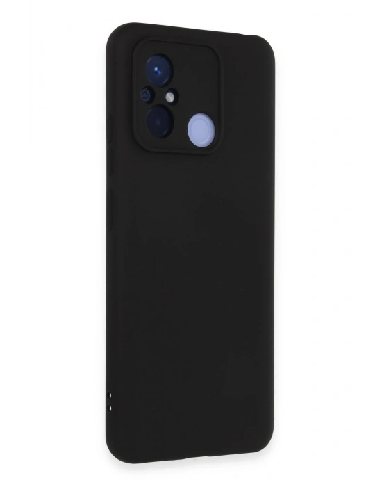 Newface Xiaomi Redmi 12C Kılıf Nano içi Kadife Silikon - Siyah