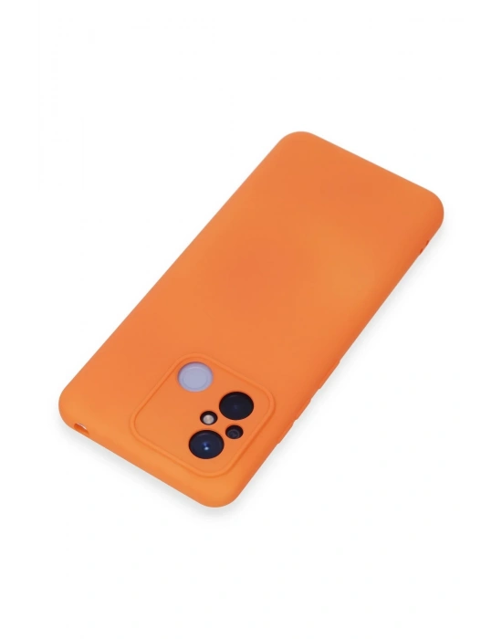 Newface Xiaomi Redmi 12C Kılıf Nano içi Kadife Silikon - Turuncu