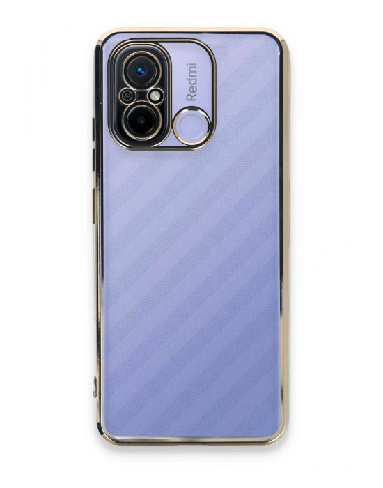 Newface Xiaomi Redmi 12C Kılıf Razer Lensli Silikon - Gold