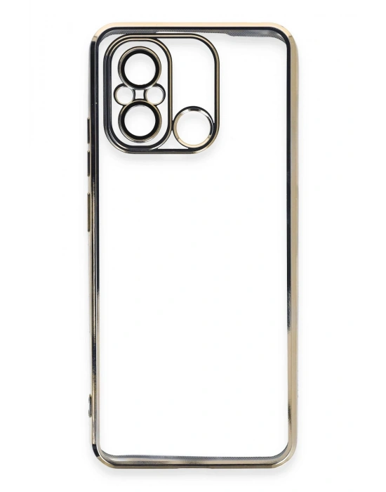 Newface Xiaomi Redmi 12C Kılıf Razer Lensli Silikon - Gold