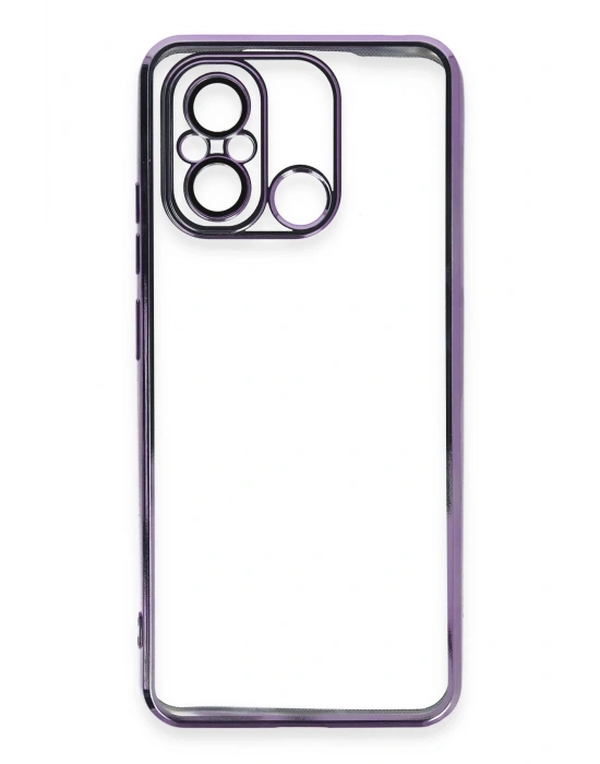 Newface Xiaomi Redmi 12C Kılıf Razer Lensli Silikon - Mor
