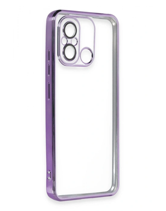 Newface Xiaomi Redmi 12C Kılıf Razer Lensli Silikon - Mor