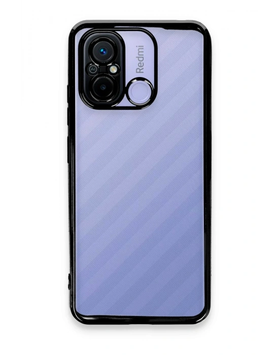 Newface Xiaomi Redmi 12C Kılıf Razer Lensli Silikon - Siyah