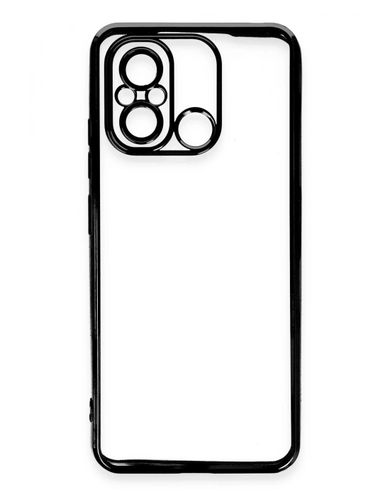 Newface Xiaomi Redmi 12C Kılıf Razer Lensli Silikon - Siyah