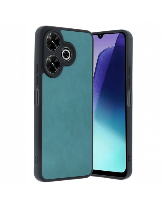 Newface Xiaomi Redmi 13 4G Kılıf Aras Deri Kapak - Açık Yeşil