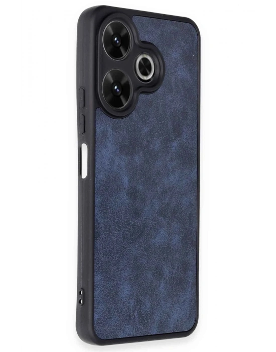 Newface Xiaomi Redmi 13 4G Kılıf Aras Deri Kapak - Lacivert