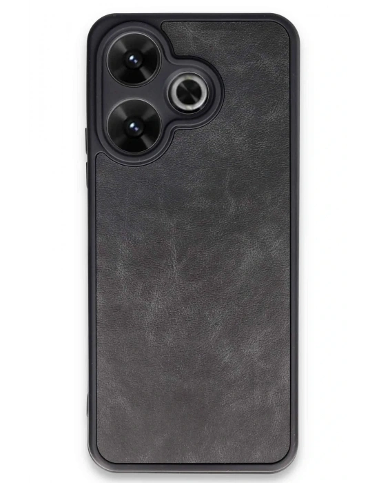 Newface Xiaomi Redmi 13 4G Kılıf Aras Deri Kapak - Siyah