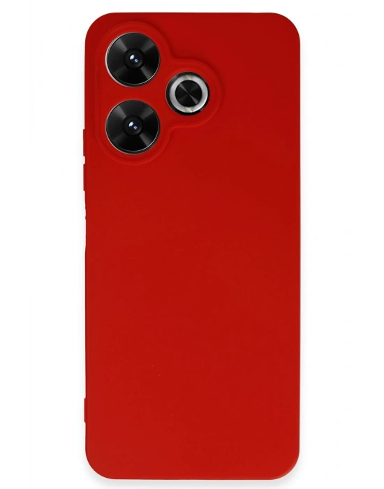 Newface Xiaomi Redmi 13 4G Kılıf First Silikon - Kırmızı