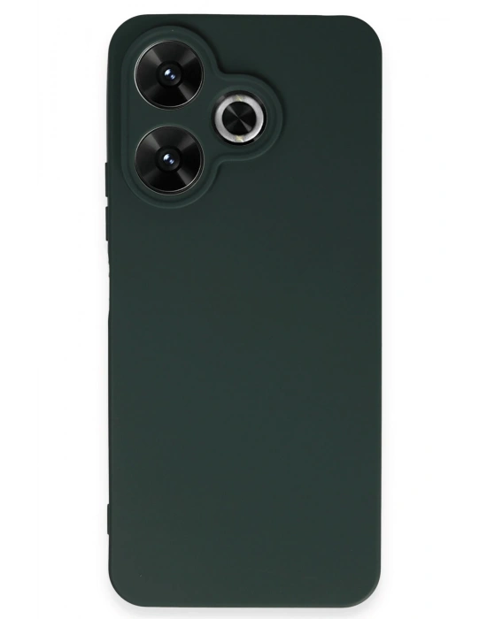 Newface Xiaomi Redmi 13 4G Kılıf First Silikon - Koyu Yeşil