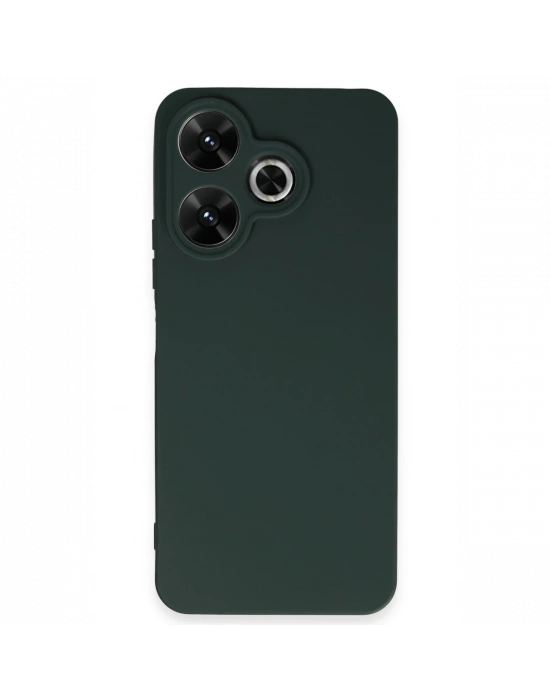 Newface Xiaomi Redmi 13 4G Kılıf First Silikon - Koyu Yeşil