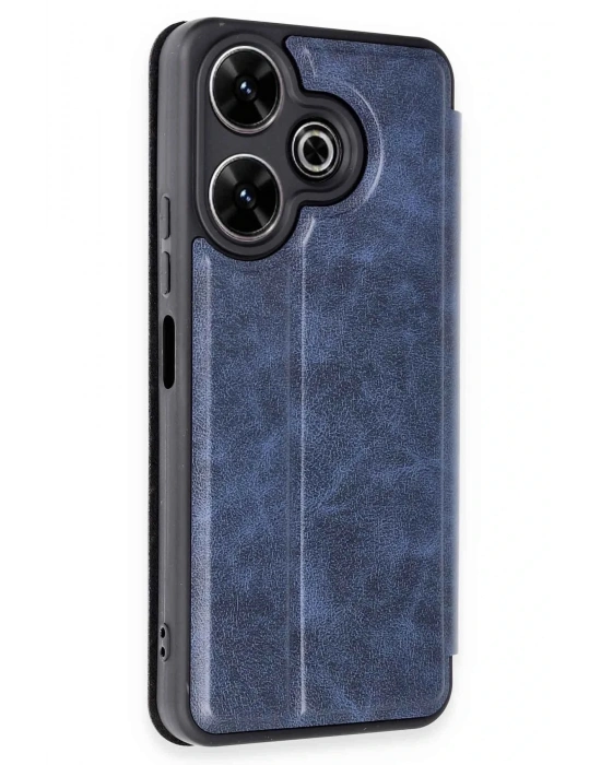 Newface Xiaomi Redmi 13 4G Kılıf Flip Cover - Lacivert