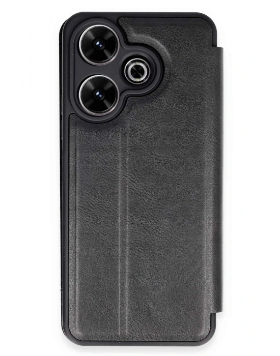 Newface Xiaomi Redmi 13 4G Kılıf Flip Cover - Siyah