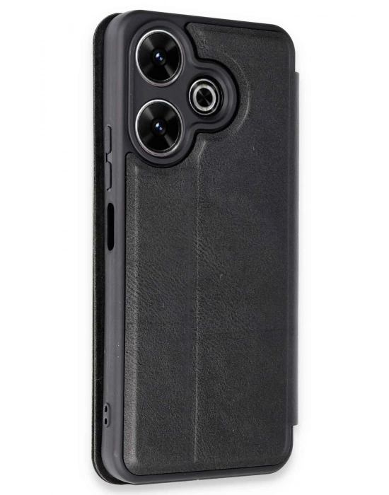 Newface Xiaomi Redmi 13 4G Kılıf Flip Cover - Siyah