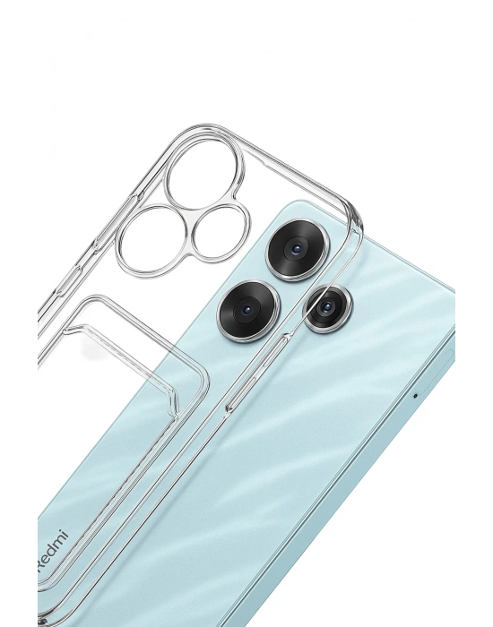 Newface Xiaomi Redmi 13 4G Kılıf Kart Şeffaf Silikon - Şeffaf