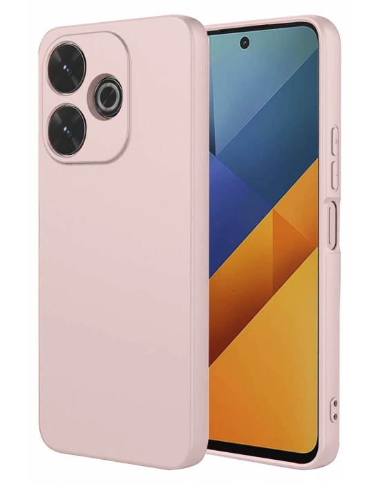 Newface Xiaomi Redmi 13 4G Kılıf Nano içi Kadife Silikon - Pudra