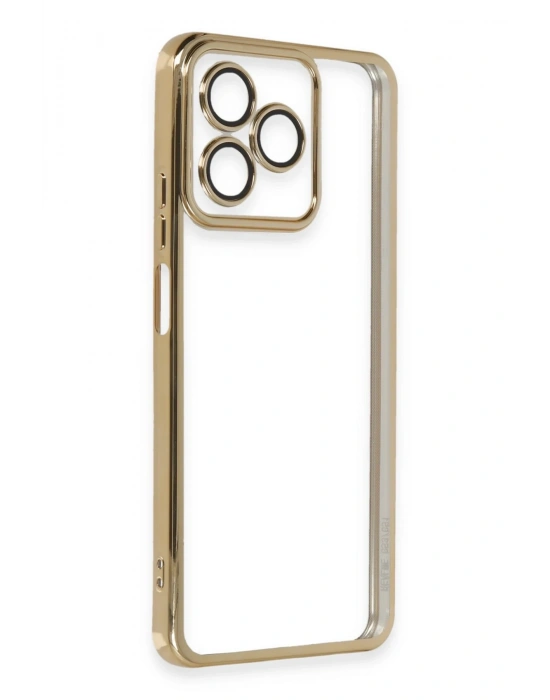 Newface Xiaomi Redmi 13 4G Kılıf Razer Lensli Silikon - Gold