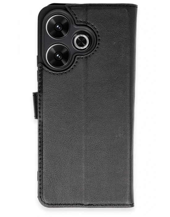 Newface Xiaomi Redmi 13 4G Kılıf Trend S Plus Kapaklı Kılıf - Siyah