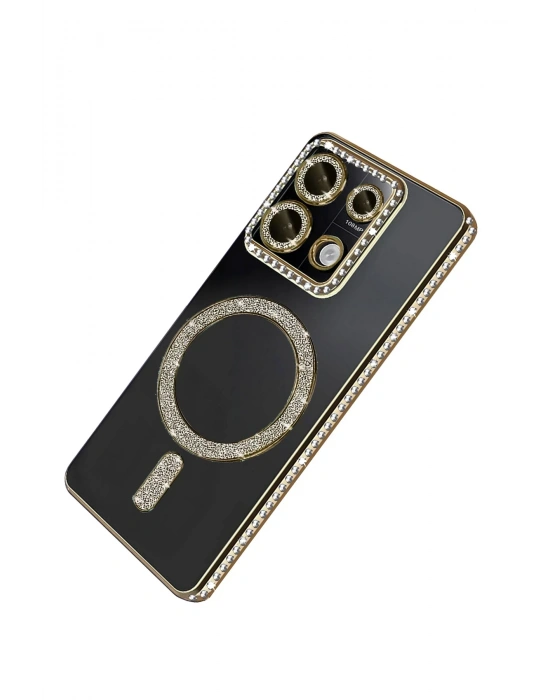 Newface Xiaomi Redmi 13C Joke Simli Magneticsafe Kılıf - Gold