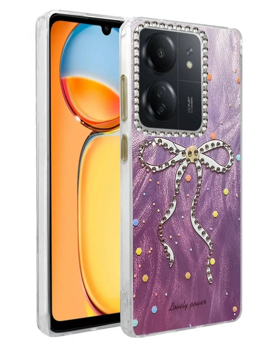 Newface Xiaomi Redmi 13C Kılıf Blade Aynalı Desenli Kapak - Desen 1