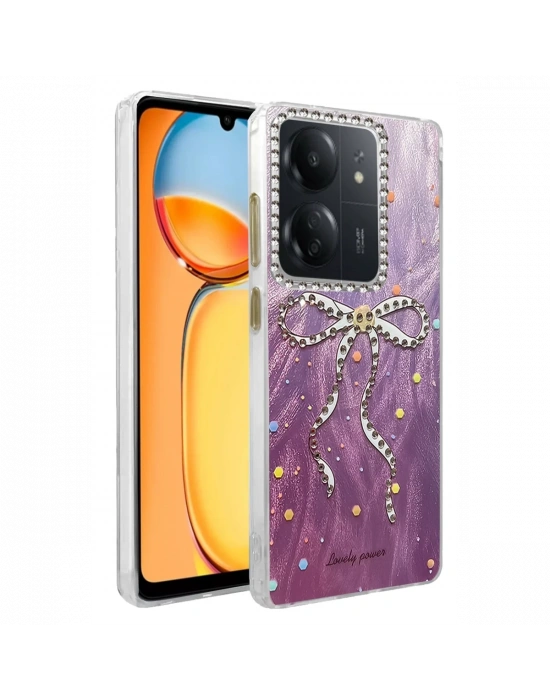 Newface Xiaomi Redmi 13C Kılıf Blade Aynalı Desenli Kapak - Desen 1